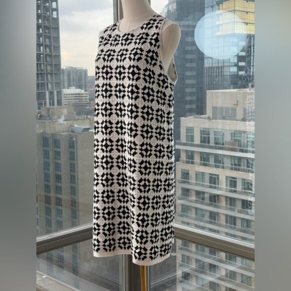 🆕 FARM Rio 🧿 NWOT Patch Crochet Black & White Monochrome Mini Dress - Size XL - Picture 6 of 15